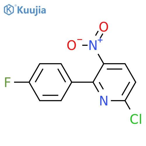 6-chloro-2-(4-fluorophenyl)-3-nitropyridine structure