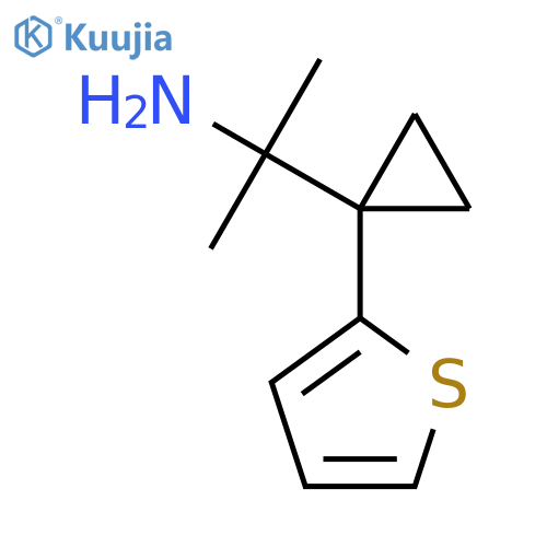 2-1-(thiophen-2-yl)cyclopropylpropan-2-amine structure