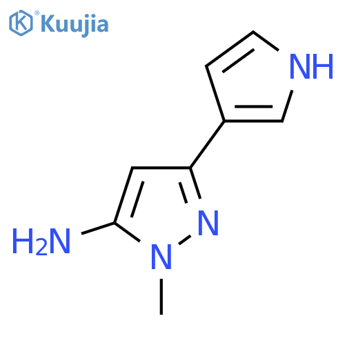 1-methyl-3-(1H-pyrrol-3-yl)-1H-pyrazol-5-amine structure