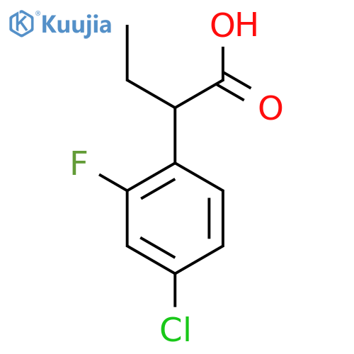 2-(4-Chloro-2-fluorophenyl)butanoic acid structure