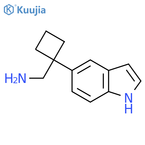 1-(1H-indol-5-yl)cyclobutylmethanamine structure