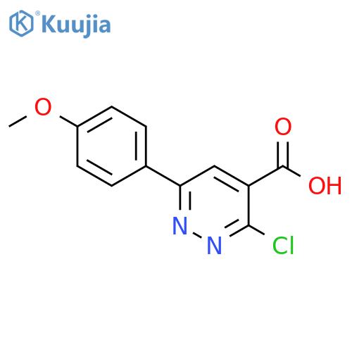 3-chloro-6-(4-methoxyphenyl)pyridazine-4-carboxylic acid structure