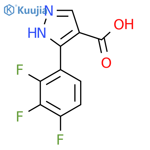 5-(2,3,4-trifluorophenyl)-1H-pyrazole-4-carboxylic acid structure