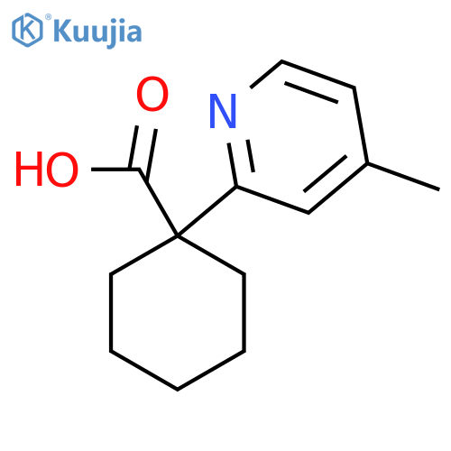 1-(4-Methylpyridin-2-yl)cyclohexane-1-carboxylic acid structure