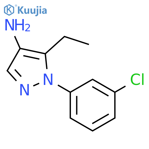 1-(3-chlorophenyl)-5-ethyl-1H-pyrazol-4-amine structure