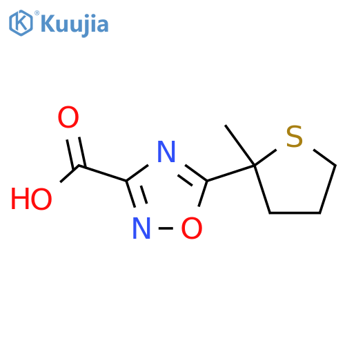 5-(2-Methylthiolan-2-yl)-1,2,4-oxadiazole-3-carboxylic acid structure
