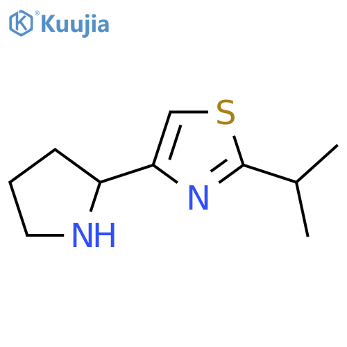2-(propan-2-yl)-4-(pyrrolidin-2-yl)-1,3-thiazole structure