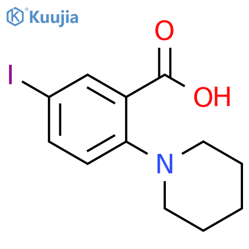 5-iodo-2-(piperidin-1-yl)benzoic acid structure