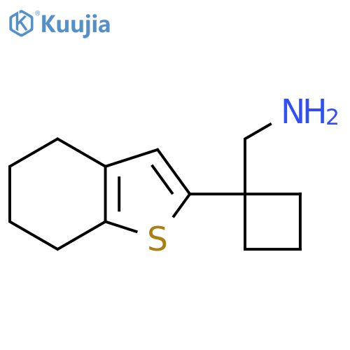1-(4,5,6,7-tetrahydro-1-benzothiophen-2-yl)cyclobutylmethanamine structure