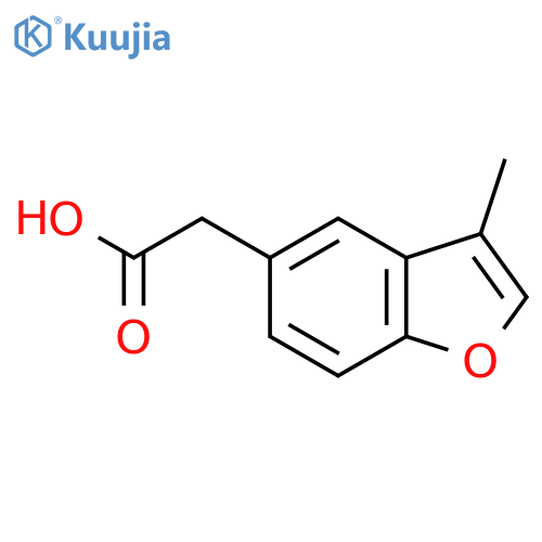 2-(3-methyl-1-benzofuran-5-yl)acetic acid structure