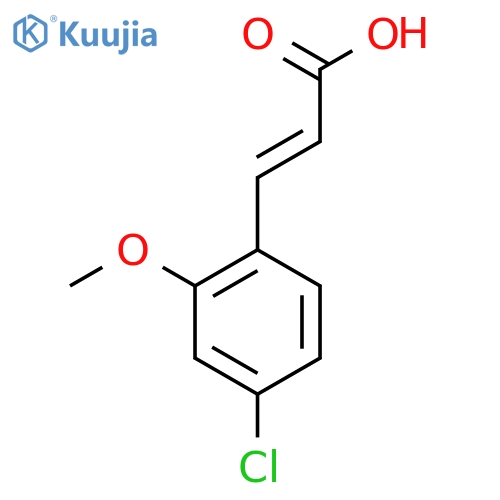 (2E)-3-(4-chloro-2-methoxyphenyl)prop-2-enoic acid structure