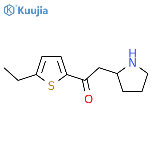 1-(5-ethylthiophen-2-yl)-2-(pyrrolidin-2-yl)ethan-1-one structure