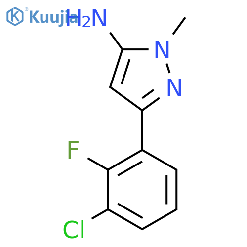 3-(3-chloro-2-fluorophenyl)-1-methyl-1H-pyrazol-5-amine structure