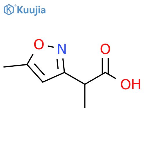 2-(5-methyl-1,2-oxazol-3-yl)propanoic acid structure