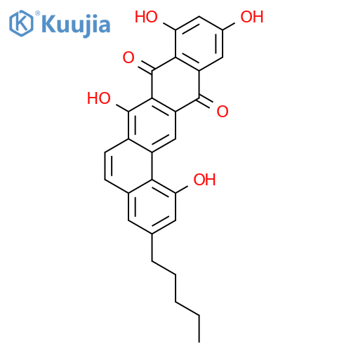 Benzo[a]naphthacene-8,13-dione,1,7,9,11-tetrahydroxy-3-pentyl- (9CI) structure