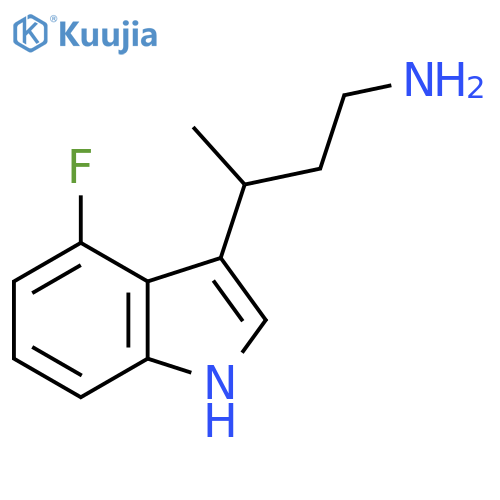 3-(4-fluoro-1H-indol-3-yl)butan-1-amine structure