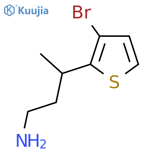 3-(3-bromothiophen-2-yl)butan-1-amine structure