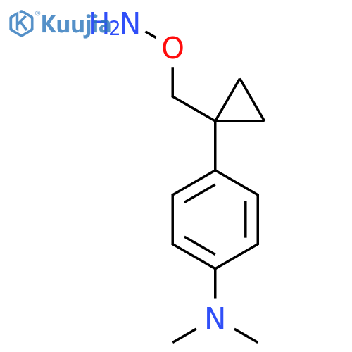 4-{1-(aminooxy)methylcyclopropyl}-N,N-dimethylaniline structure