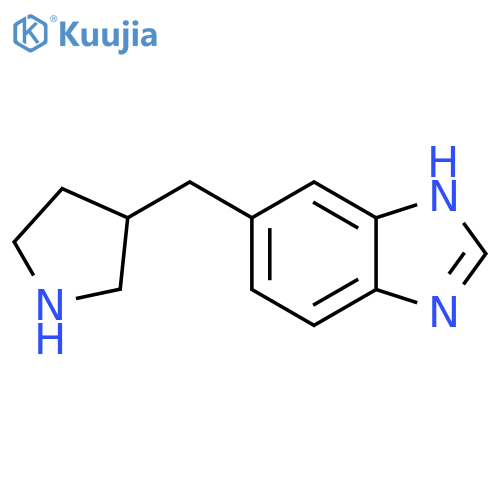 5-(pyrrolidin-3-yl)methyl-1H-1,3-benzodiazole structure