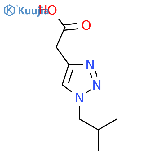 2-[1-(2-methylpropyl)-1H-1,2,3-triazol-4-yl]acetic acid structure