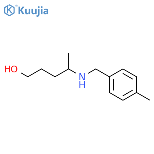 4-{(4-methylphenyl)methylamino}pentan-1-ol structure