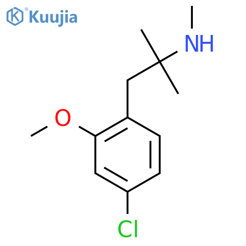 1-(4-chloro-2-methoxyphenyl)-2-methylpropan-2-yl(methyl)amine structure