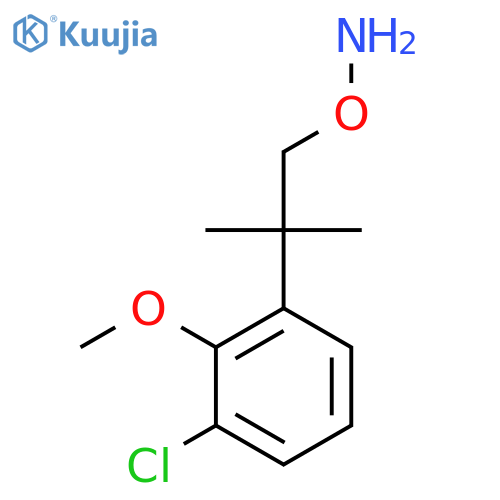 O-2-(3-chloro-2-methoxyphenyl)-2-methylpropylhydroxylamine structure