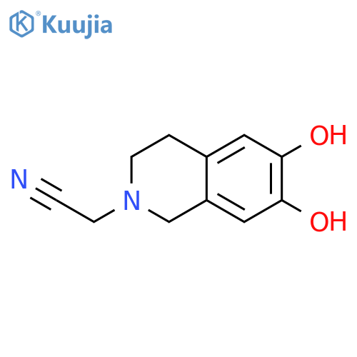 2(1H)-Isoquinolineacetonitrile,3,4-dihydro-6,7-dihydroxy- structure