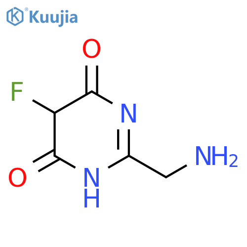2-(Aminomethyl)-5-fluoro-1,4,5,6-tetrahydropyrimidine-4,6-dione structure