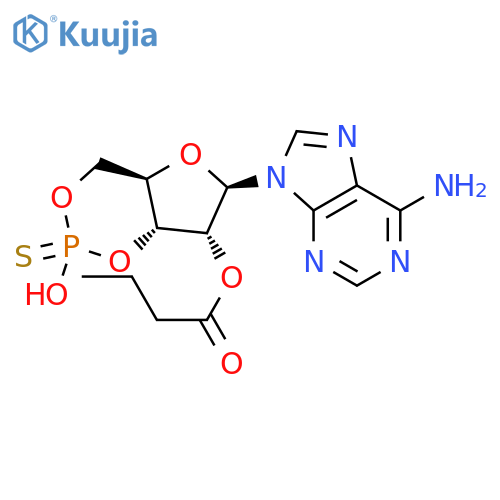 Adenosine,N-(1-oxobutyl)-, cyclic 3',5'-(hydrogen phosphorothioate) 2'-butanoate (9CI) structure
