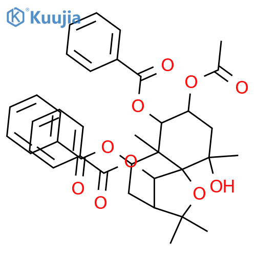 1,2,4,6,9-Pentahydroxydihydro-β-agarofuran; (1α,2β,4β,6β,9β)-form, 1,6,9-Tribenzoyl, 2-Ac structure