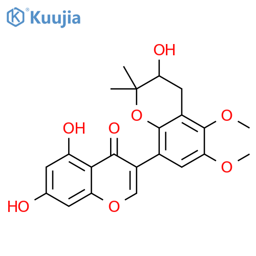 [3,8'-Bi-4H-1-benzopyran]-4-one, 2',3'-dihydro-3',5,7-trihydroxy-5',6'-dimethoxy-2',2'-dimethyl- (9CI) structure