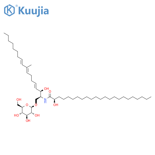 (2R)-2-Hydroxy-N-[(2S,3R,4E,8E,10E)-3-hydroxy-9-methyl-1-[(2R,3R,4S,5S,6R)-3,4,5-trihydroxy-6-(hydroxymethyl)oxan-2-yl]oxyoctadeca-4,8,10-trien-2-yl]tricosanamide structure