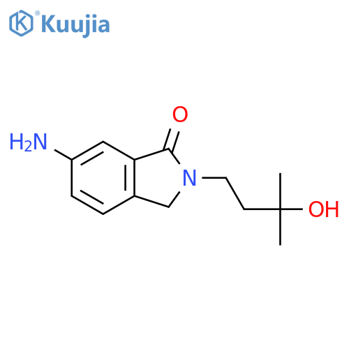 6-amino-2-(3-hydroxy-3-methylbutyl)-2,3-dihydro-1H-isoindol-1-one structure