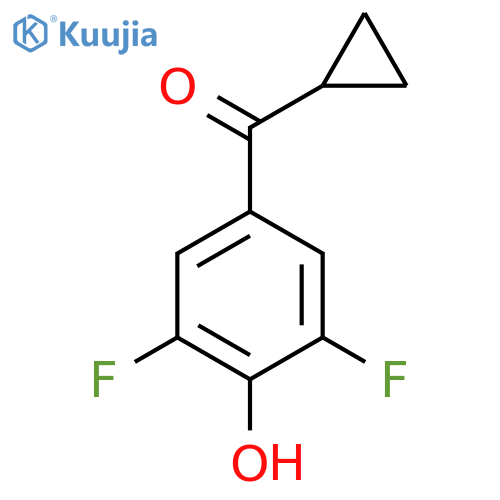 4-cyclopropanecarbonyl-2,6-difluorophenol structure