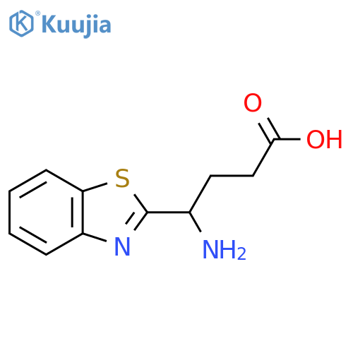 4-amino-4-(1,3-benzothiazol-2-yl)butanoic acid structure