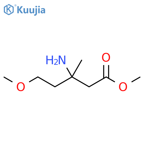 methyl 3-amino-5-methoxy-3-methylpentanoate structure