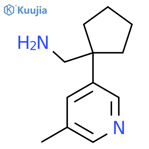 1-(5-methylpyridin-3-yl)cyclopentylmethanamine structure