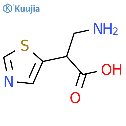 3-amino-2-(1,3-thiazol-5-yl)propanoic acid structure