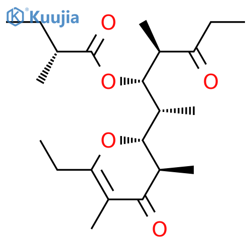 Butanoic acid,2-methyl-,(1S,2R)-1-[(1R)-1-[(2R,3R)-6-ethyl-3,4-dihydro-3,5-dimethyl-4-oxo-2H-pyran-2-yl]ethyl]-2-methyl-3-oxopentylester, (2R)- structure