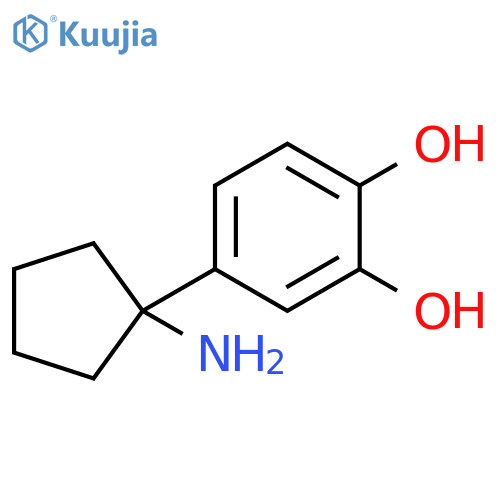 4-(1-aminocyclopentyl)benzene-1,2-diol structure