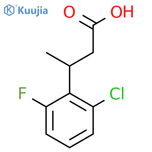 3-(2-chloro-6-fluorophenyl)butanoic acid structure