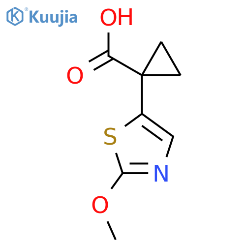 1-(2-methoxy-1,3-thiazol-5-yl)cyclopropane-1-carboxylic acid structure