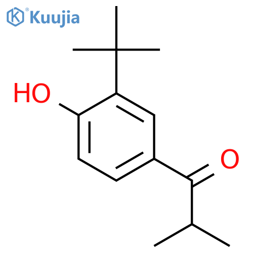 1-(3-tert-butyl-4-hydroxyphenyl)-2-methylpropan-1-one structure