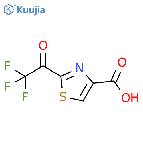 2-(trifluoroacetyl)-1,3-thiazole-4-carboxylic acid structure