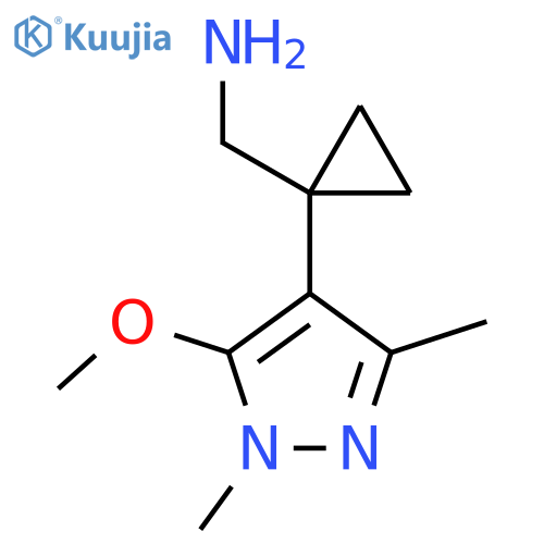1-(5-methoxy-1,3-dimethyl-1H-pyrazol-4-yl)cyclopropylmethanamine structure