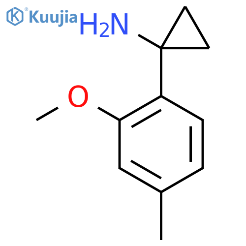 1-(2-methoxy-4-methylphenyl)cyclopropan-1-amine structure