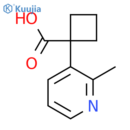 1-(2-methylpyridin-3-yl)cyclobutane-1-carboxylic acid structure