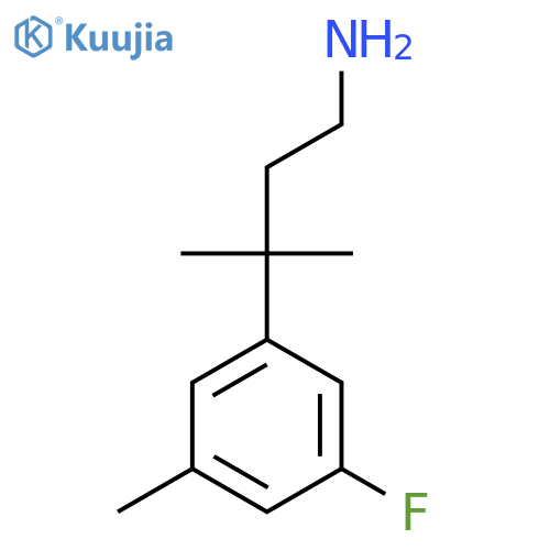 3-(3-fluoro-5-methylphenyl)-3-methylbutan-1-amine structure
