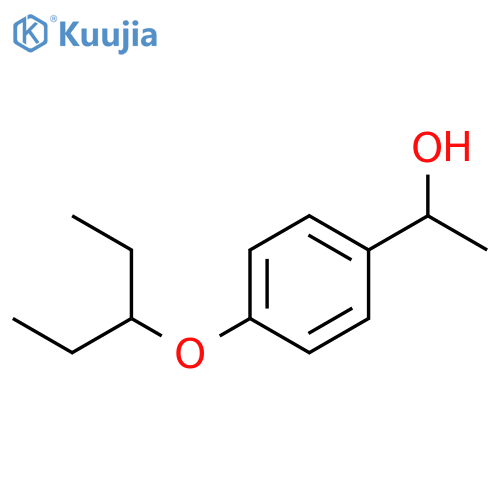 1-4-(pentan-3-yloxy)phenylethan-1-ol structure